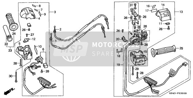 Honda CN250 1988 Switch/Cable for a 1988 Honda CN250